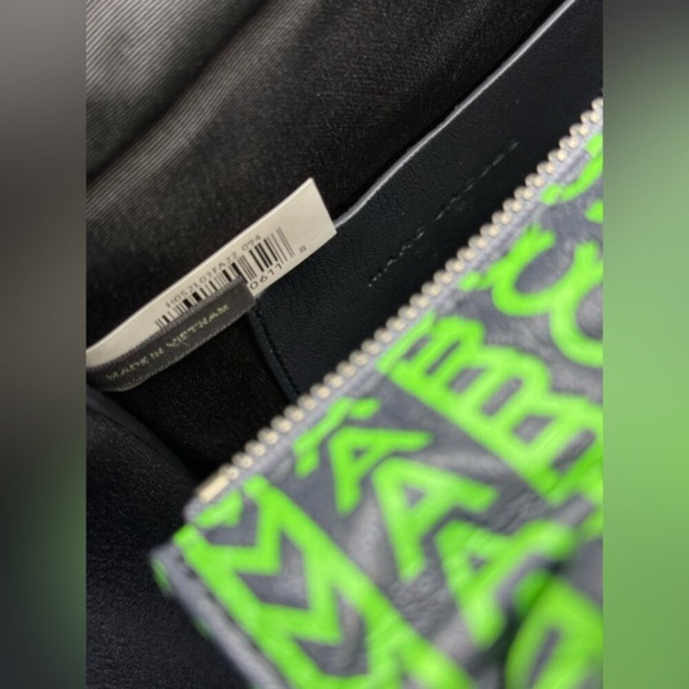 🆕 MARC JACOBS 🧿 NWT Monogram Print Micro Tote Bag, Black & Green - Picture 13 of 16